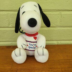 Vintage 2000 Peanuts Snoopy Plush Stuffed Toy You're Special Sign 50th Annive T8